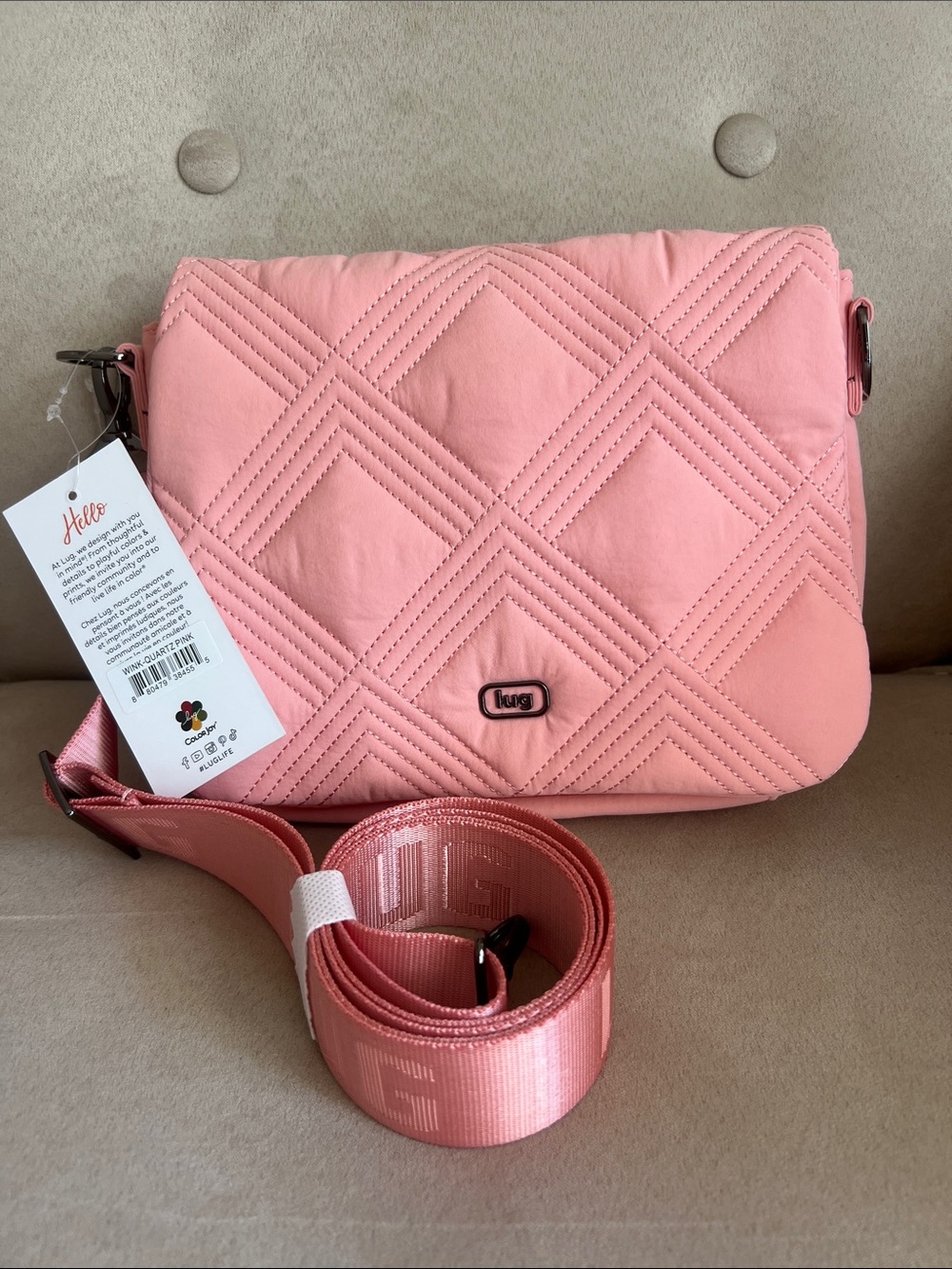 NWT Lug Wink CloudGo Crossbody Bag in Quartz Pink